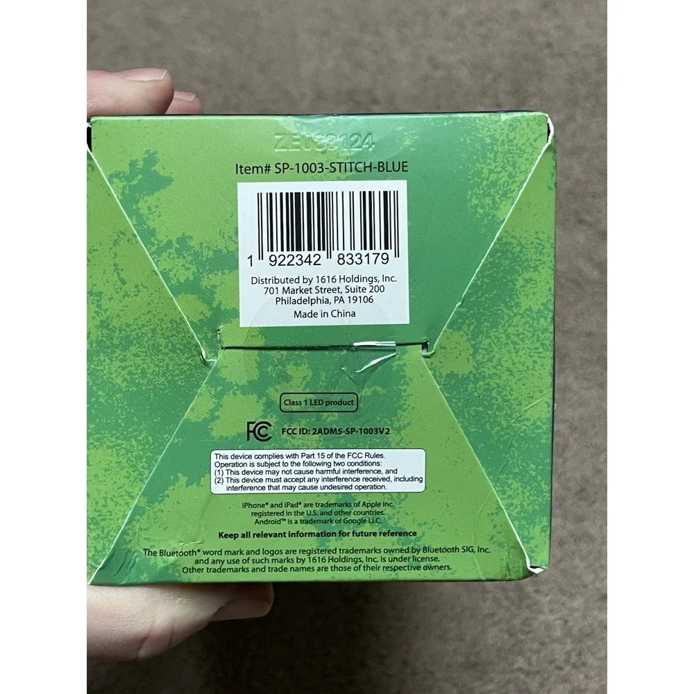 Disney Stitch Bluetooth LED Karaoke Wireless‎ Microphone New In box Color Change